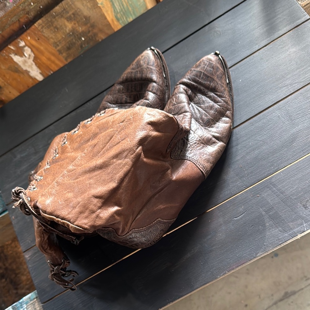 Brown Leather Cowboy Boots